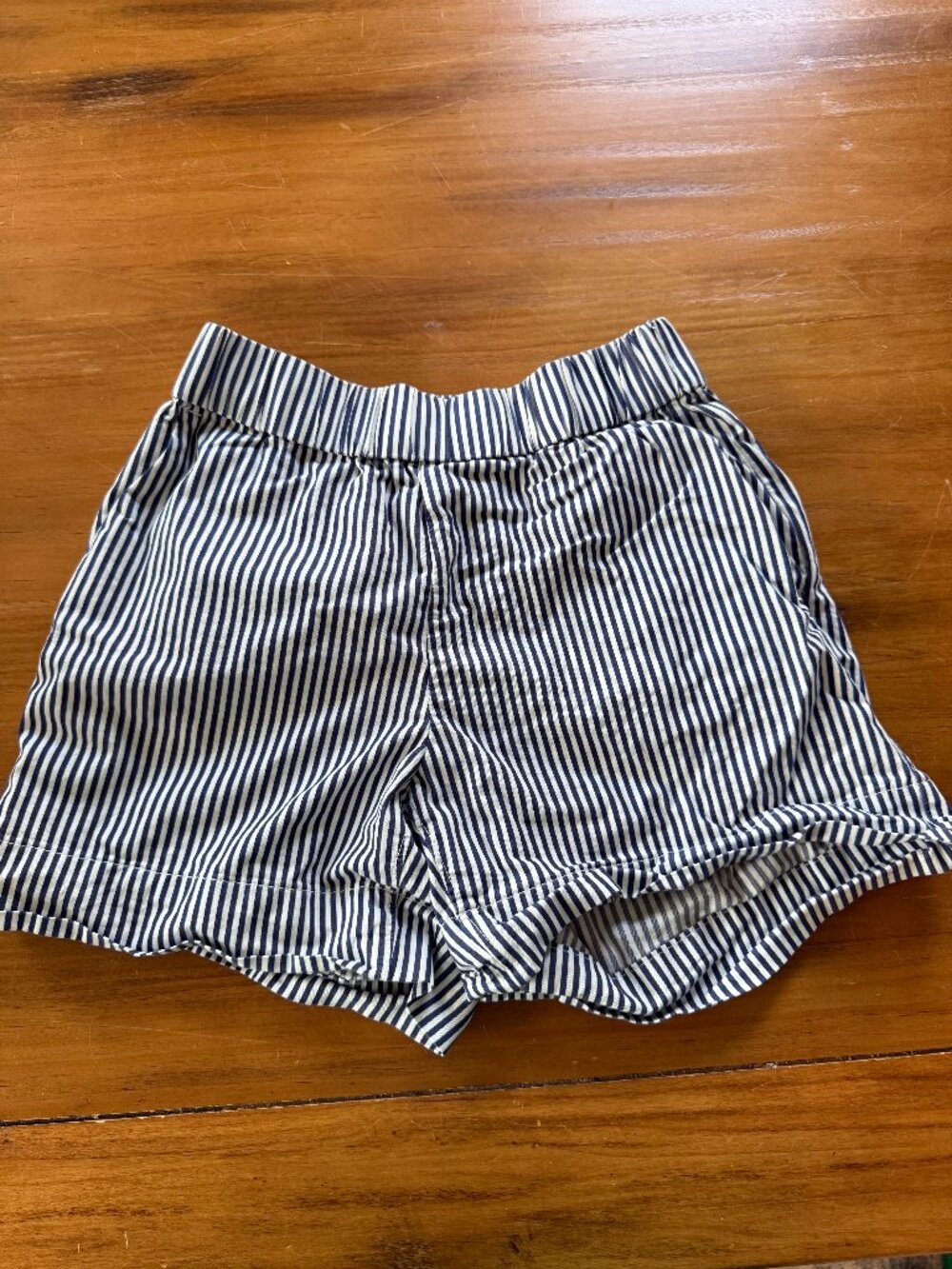 Everlane Navy White Stripe High-Rise Shorts Size 4